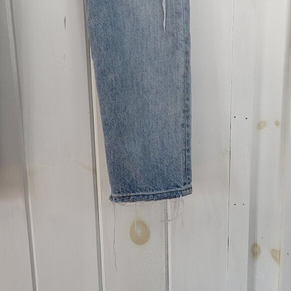 Levi's Button Fly 501 CT Ripped Jean Size 27 - Picture 2 of 14